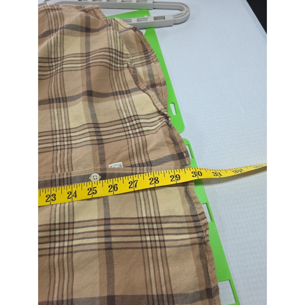 Lauren Jeans Company 100% Cotton Medium Weight Flannel Mens Shirt Brown Check XL - Picture 5 of 6